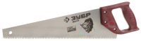 Ножовка ЗУБР "МАСТЕР" по дереву, прямой крупный зуб, пластиковая ручка, шаг зуба 5мм, 400мм