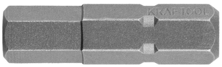 Биты KRAFTOOL "ЕХPERT" торсионные кованые, обточенные, Cr-Mo сталь, тип хвостовика C 1/4", HEX6, 25мм, 2шт