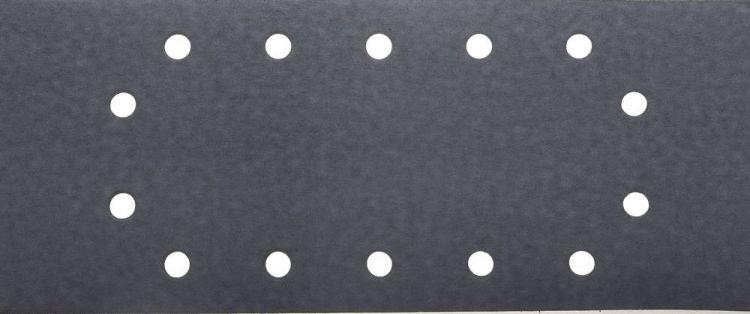 Лист шлиф. универсал. URAGAN с покрытием стеарата цинка, 14 отверстий по кругу, для ПШМ, P320, 115х280мм, 50шт