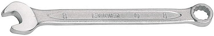 Ключ комбинированный LEGIONER, Cr-V, хромированное покрытие, 6х109мм