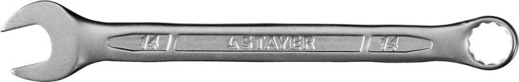 Ключ гаечный комбинированный, Cr-V сталь, хромированный, 14мм