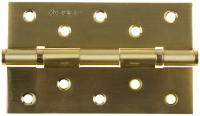 Петля универсальная ЗУБР "ЭКСПЕРТ", 2 подшипника, цвет мат. латунь (SB), с крепежом, 125х75х2,5мм, 2 шт