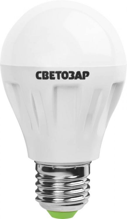 Лампа СВЕТОЗАР светодиодная "LED technology", цоколь E27(стандарт), яркий белый свет (4000К), 220В, 6Вт (50)