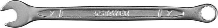 Ключ гаечный комбинированный, Cr-V сталь, хромированный, 7мм