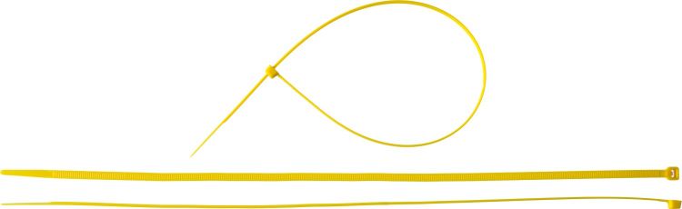Хомуты нейлоновые ЗУБР "МАСТЕР" желтые, 4,8 мм x 400 мм, 100 шт