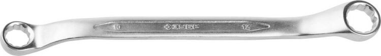 Ключ гаечный накидной изогнутый, Cr-V сталь, хромированный