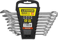 Набор: Ключ STAYER "MASTER" гаечный комбинированный, хромированный, 8-19  мм, 8 шт