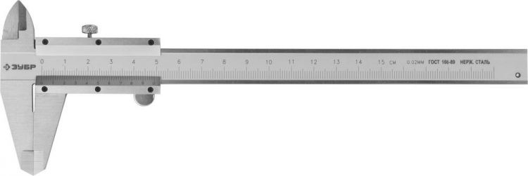 Штангенциркуль ЗУБР "ЭКСПЕРТ", ШЦ-I-150-0,05,нониусный, сборный корпус, нержавеющая сталь,150мм, шаг измерения 0,05мм