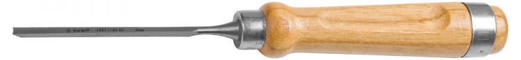 Стамеска-долото ЗУБР "ЭКСПЕРТ" полукруглая с деревянной ручкой, хромованадиевая сталь, 6мм