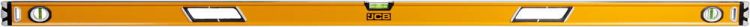 Уровень JCB коробчатый, 2 фрезерованные базовые поверхности, 3 ампулы, крашенный, с ручками, 0,5мм/м, 180см