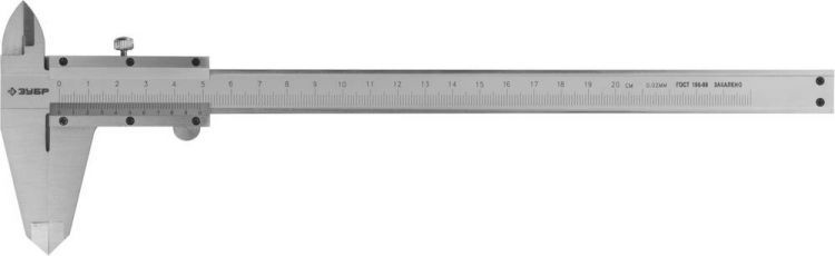 Штангенциркуль ЗУБР "ЭКСПЕРТ", ШЦ-I-200-0,05, нониусный, сборный корпус, закаленная сталь, 200мм, шаг измерения 0,05мм