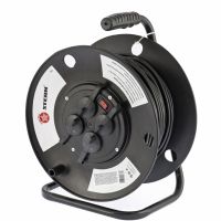Удлинитель силовой на кабельной катушке, серия EB, 50м, 4 розетки с крышкой, IP44 Stern