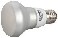 Энергосберегающая лампа СВЕТОЗАР зеркальная, цоколь E27(стандарт), теплый белый свет (2700 К), 6000 час, 11Вт(55)