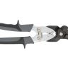 Ножницы по металлу "PIRANHA", усиленные, 255 мм, прямой и левый рез, сталь-СrMo, двухкомпонентные рукоятки GROSS