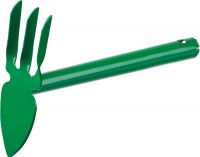 Мотыга-рыхлитель РОСТОК с металлической ручкой, "лепесток+3 зуба" прямая, ширина рабочей части - 60мм