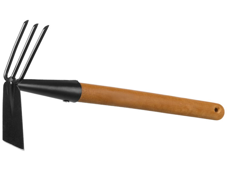 GRINDA PROLine. Мотыга-рыхлитель, лопатка+3 зуба с деревянной ручкой 113х100х575мм