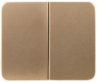 Выключатель СВЕТОЗАР "ГАММА" двухклавишный, без вставки и рамки, цвет золотой металлик, 10A/~250B