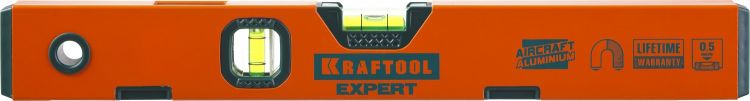 Уровень KRAFTOOL "PROKRAFT-M" коробч. магнит., 2 ампулы, 0,5 мм/м, 400мм
