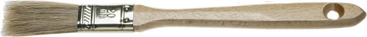 Кисть плоская ЗУБР "УНИВЕРСАЛ-ЭКСПЕРТ", натуральная щетина, деревянная ручка, 20мм