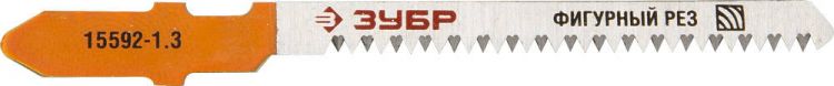 Полотна ЗУБР "ЭКСПЕРТ" для эл/лобзика, Cr-V, по дереву, фигурный рез, EU-хвост., шаг 1,3мм, 50мм, 2шт