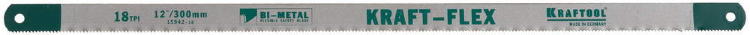 Полотно KRAFTOOL "PRO" "KRAFT-FLEX" по металлу, Bi-Metal, 18TPI, 300 мм, 50 шт