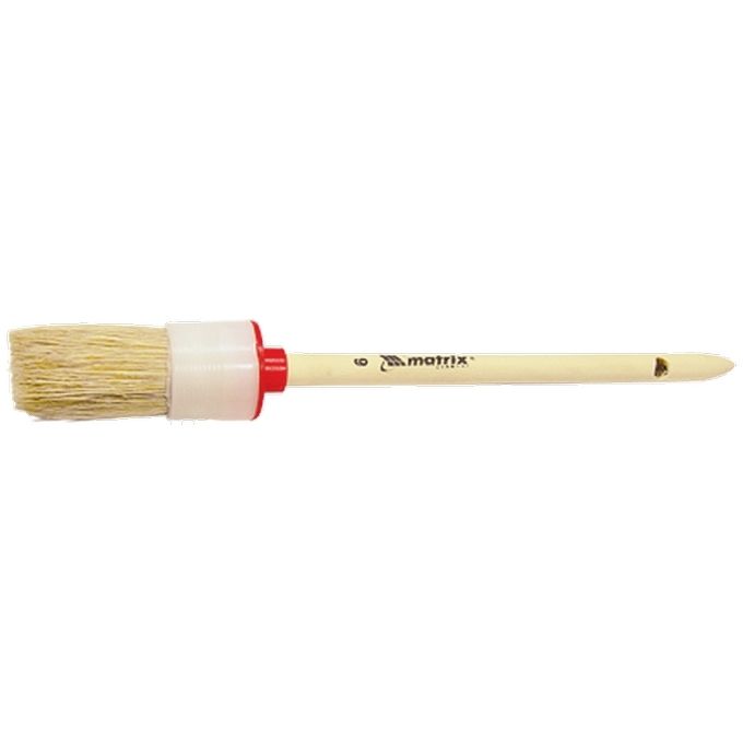 Кисть круглая № 2 (20 мм), натуральная щетина, деревянная ручка MATRIX