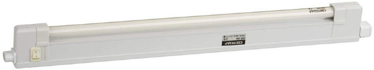 Светильник люминесцентный СВЕТОЗАР модель "СЛО-108" с выключателем, лампа Т4, 370x22x44мм, 8Вт