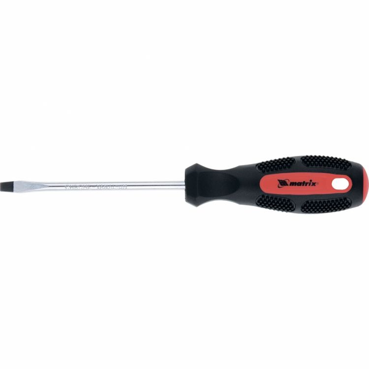 Отвертка Anti-Slip, SL5,0 х 100 мм, CrV, двухкомп. рукоятка MATRIX