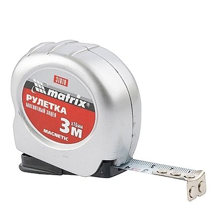 Рулетка Magnetic, 3 м х 16 мм, магнитный зацеп MATRIX Рулетка Magnetic, 3 м х 16 мм, магнитный зацеп MATRIX