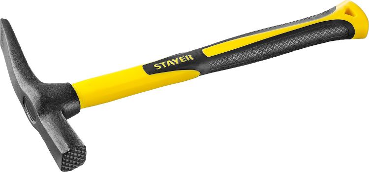 Молоток STAYER "PROFESSIONAL" ProStrike каменщика широкий, с фиберглассовой рукояткой, 600г