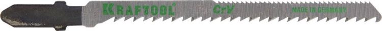 Полотна KRAFTOOL для эл/лобзика, Cr-V, по дереву, фанере, ламинату, фигурный рез, EU-хвост., шаг 2,5мм, 75мм, 5шт