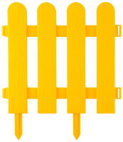 Забор декоративный GRINDA "ШТАКЕТНИК", 29x224см, желтый