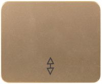 Выключатель СВЕТОЗАР "ГАММА" проходной, одноклавишный, без вставки и рамки, цвет золотой металлик, 10A/~250B