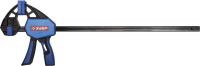 Струбцина ЗУБР"ЭКСПЕРТ"ручная пистолетная, корпус нейлон,армир фиберглассом,двухкомп ручки,метал рейка,600/790мм,150кгс