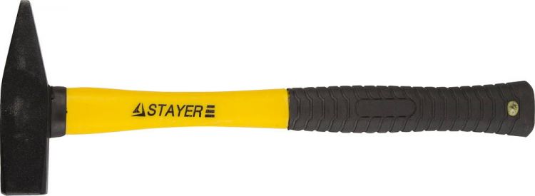Молоток STAYER "STANDARD" слесарный кованый с двухкомпонентной фиберглассовой ручкой, 0,5кг