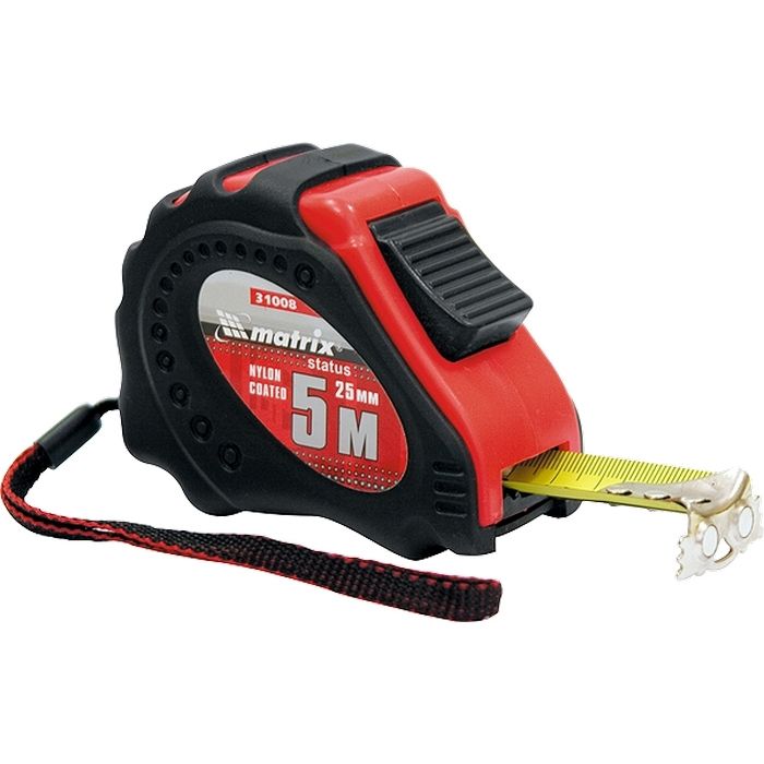 Рулетка Status autostop magnet+, 3 м х 16 мм, обрезиненная, нейлоновое покрытие MATRIX Рулетка Status autostop magnet+, 3 м х 16 мм, обрезиненная, нейлоновое покрытие MATRIX