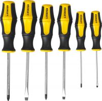 Набор STAYER "MASTER" HERCULES: Отвертки , Cr-V, эргономичная двухкомпонентная рукоятка, 6шт