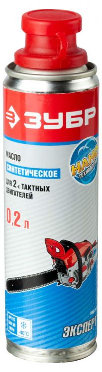 Масло ЗУБР "ЭКСПЕРТ" для 2-х тактных двигателей, синтетическое (-40С), 0.2л Масло ЗУБР "ЭКСПЕРТ" для 2-х тактных двигателей, синтетическое (-40С), 0.2л