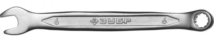 Ключ ЗУБР "МАСТЕР" гаечный комбинированный, Cr-V сталь, хромированный
