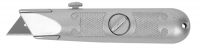 Нож ЗУБР "МАСТЕР" с трапециевидным лезвием тип А24, метал. корпус, выдвижное лезвие с автоматической фиксацией