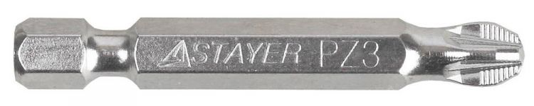 Биты STAYER, хвостовик E1/4", система NSS, PZ №3, 50мм, 10шт
