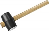 Киянка ЗУБР "МАСТЕР" резиновая черная с деревянной ручкой, 230г