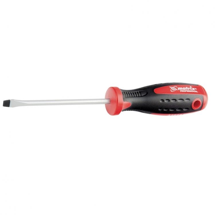 Отвертка Profi, SL6,5 х 150 мм, S2, двухкомп. рукоятка MATRIX Отвертка Profi, SL6,5 х 150 мм, S2, двухкомп. рукоятка MATRIX