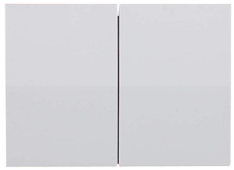Выключатель СВЕТОЗАР "ЭФФЕКТ" двухклавишный, без вставки и рамки, цвет белый, 10A/~250B