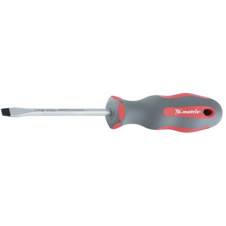 Отвертка Profi, SL6,5 х 150 мм, SVСM, двухкомп. рукоятка MATRIX Отвертка Profi, SL6,5 х 150 мм, SVСM, двухкомп. рукоятка MATRIX