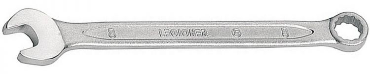 Ключ комбинированный LEGIONER, Cr-V, хромированное покрытие
