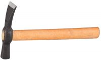 Молоток-кирочка каменщика с деревянной рукояткой, 400г