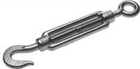 Талреп ЗУБР  DIN 1480, крюк-кольцо, оцинкованный, кованая натяжная муфта, М16, ТФ16, 2 шт