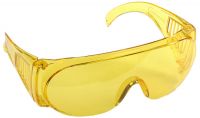 Очки STAYER "STANDARD" защитные, поликарбонатная монолинза с боковой вентиляцией, желтые