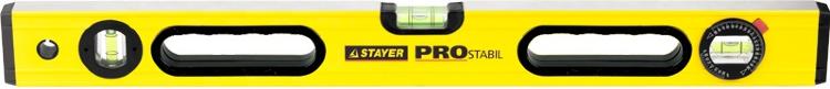 Уровень STAYER "PROFI" PROSTABIL профессион коробчатый, усилен, 2 фрезер поверх, 3 ампулы (1 поворотная), ручки, 100 см